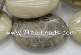 CFA14 15.5 inches 30*40mm oval chrysanthemum agate gemstone beads