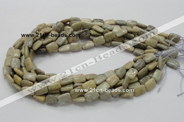 CFA17 15.5 inches 10*14mm rectangle chrysanthemum agate beads