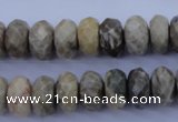 CFA211 15.5 inches 6*12mm faceted rondelle chrysanthemum agate beads