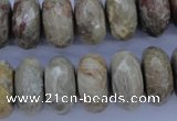 CFA214 15.5 inches 10*20mm faceted rondelle chrysanthemum agate beads