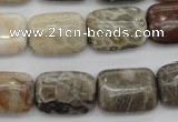 CFA222 15.5 inches 13*18mm rectangle chrysanthemum agate beads