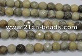 CFA28 15.5 inches 6mm faceted round chrysanthemum agate gemstone beads