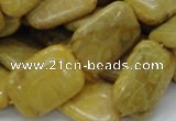 CFA54 15.5 inches 18*24mm rectangle yellow chrysanthemum agate beads