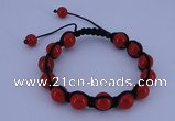 CFB501 10mm round candy jade beads adjustable bracelet wholesale