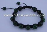 CFB502 10mm round candy jade beads adjustable bracelet wholesale