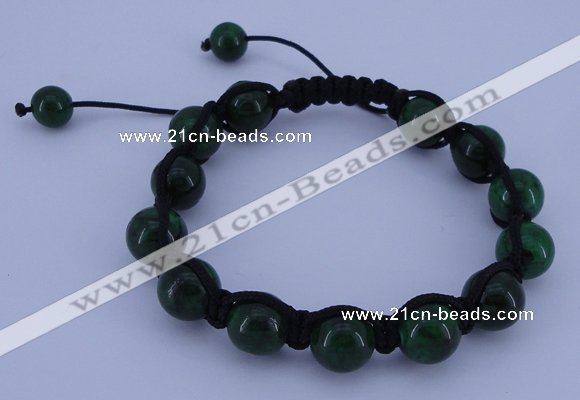 CFB502 10mm round candy jade beads adjustable bracelet wholesale