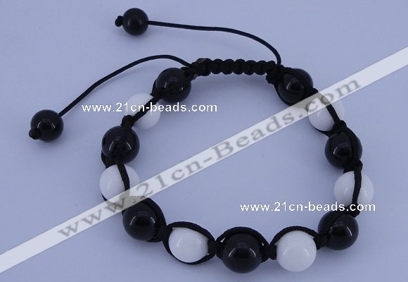 CFB506 10mm round candy jade beads adjustable bracelet wholesale