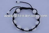 CFB515 12mm round candy jade beads adjustable bracelet wholesale