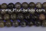 CFC210 15.5 inches 4mm round grey fossil coral beads wholesale