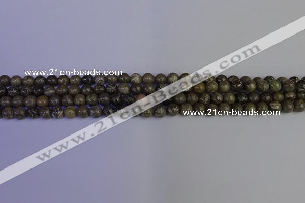 CFC210 15.5 inches 4mm round grey fossil coral beads wholesale