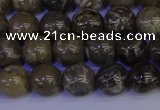 CFC212 15.5 inches 8mm round grey fossil coral beads wholesale