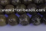 CFC214 15.5 inches 12mm round grey fossil coral beads wholesale