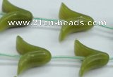 CFG10 15.5 inches 20*26mm carved flower Korean jade beads