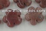 CFG1025 15.5 inches 16mm carved flower rhodochrosite beads