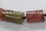 CFG1100 15.5 inches 15*20mm carved tube agate gemstone beads