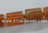 CFG1101 15.5 inches 15*20mm carved tube agate gemstone beads