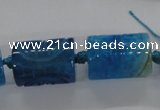 CFG1103 15.5 inches 15*20mm carved tube agate gemstone beads