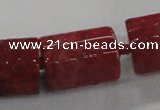 CFG1110 15.5 inches 17*22mm carved tube agate gemstone beads