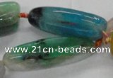 CFG1118 15.5 inches 15*40mm - 15*55mm carved rice agate beads