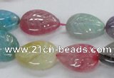 CFG1121 15.5 inches 15*20mm carved leaf agate gemstone beads