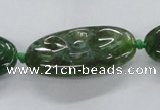 CFG1137 15.5 inches 20*40mm carved oval agate gemstone beads