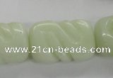 CFG1185 15.5 inches 20*30mm carved rectangle New jade beads