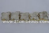 CFG1190 7.5 inches 40*45mm - 45*55mm butterfly druzy agate beads