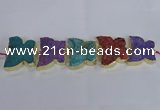 CFG1197 7.5 inches 40*45mm - 45*55mm butterfly druzy agate beads