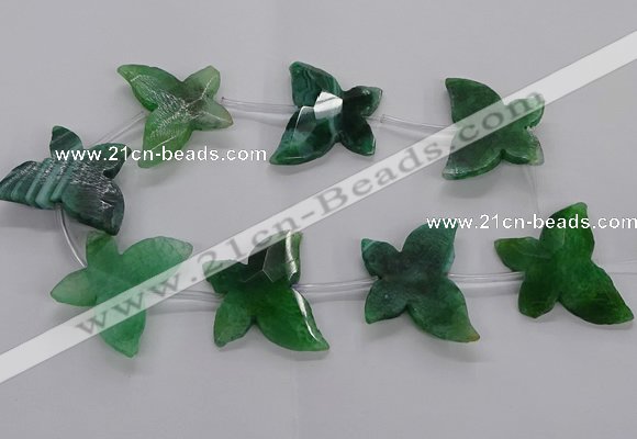 CFG1251 15.5 inches 30*45mm - 35*45mm carved butterfly agate beads