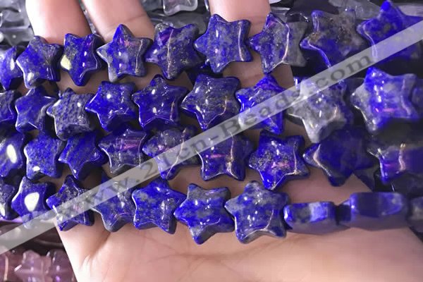 CFG1302 15.5 inches 15mm carved star lapis lazuli gemstone beads