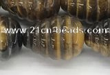 CFG1519 15.5 inches 15*20mm carved teardrop tiger eye beads