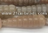 CFG1529 15.5 inches 10*35mm carved teardrop moonstone beads