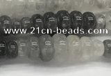 CFG1541 15.5 inches 10*30mm carved rice cloudy quartz beads