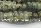 CFG1544 15.5 inches 10*30mm carved rice rhyolite gemstone beads