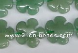 CFG215 15.5 inches 20mm carved flower green aventurine beads