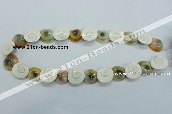 CFG22 15.5 inches 16*18mm carved flower shell gemstone beads