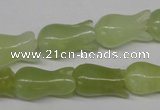 CFG237 15.5 inches 10*17mm carved flower New jade gemstone beads