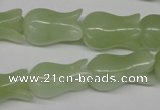 CFG239 15.5 inches 12*20mm carved flower New jade gemstone beads