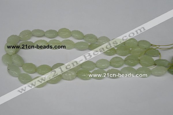 CFG245 15.5 inches 13*18mm carved oval New jade gemstone beads