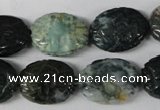 CFG246 15.5 inches 15*20mm carved oval Indian agate beads