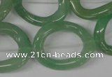 CFG267 15.5 inches 25*30mm carved oval green aventurine beads