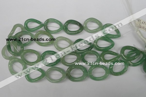 CFG267 15.5 inches 25*30mm carved oval green aventurine beads