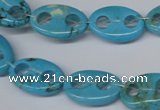 CFG291 15.5 inches 12*18mm carved oval turquoise beads