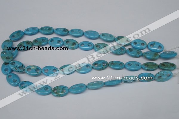 CFG291 15.5 inches 12*18mm carved oval turquoise beads