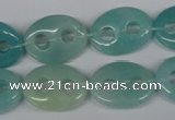 CFG294 15.5 inches 15*20mm carved oval amazonite gemstone beads