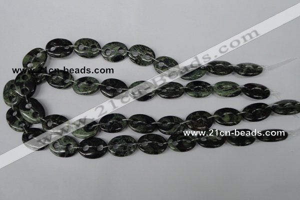 CFG296 15.5 inches 15*20mm carved oval kambaba jasper beads