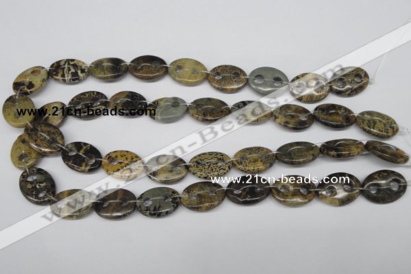 CFG297 15.5 inches 15*20mm carved oval artistic gemstone beads