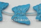 CFG30 15.5 inches 23*28mm butterfly turquoise gemstone beads