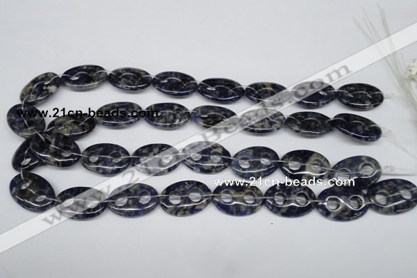 CFG300 15.5 inches 18*25mm carved oval sodalite gemstone beads