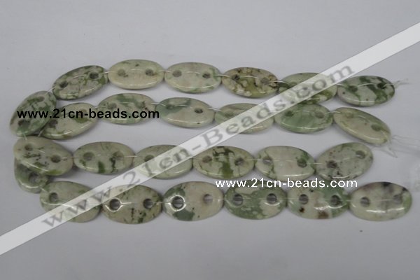 CFG306 15.5 inches 20*30mm carved oval peace stone beads